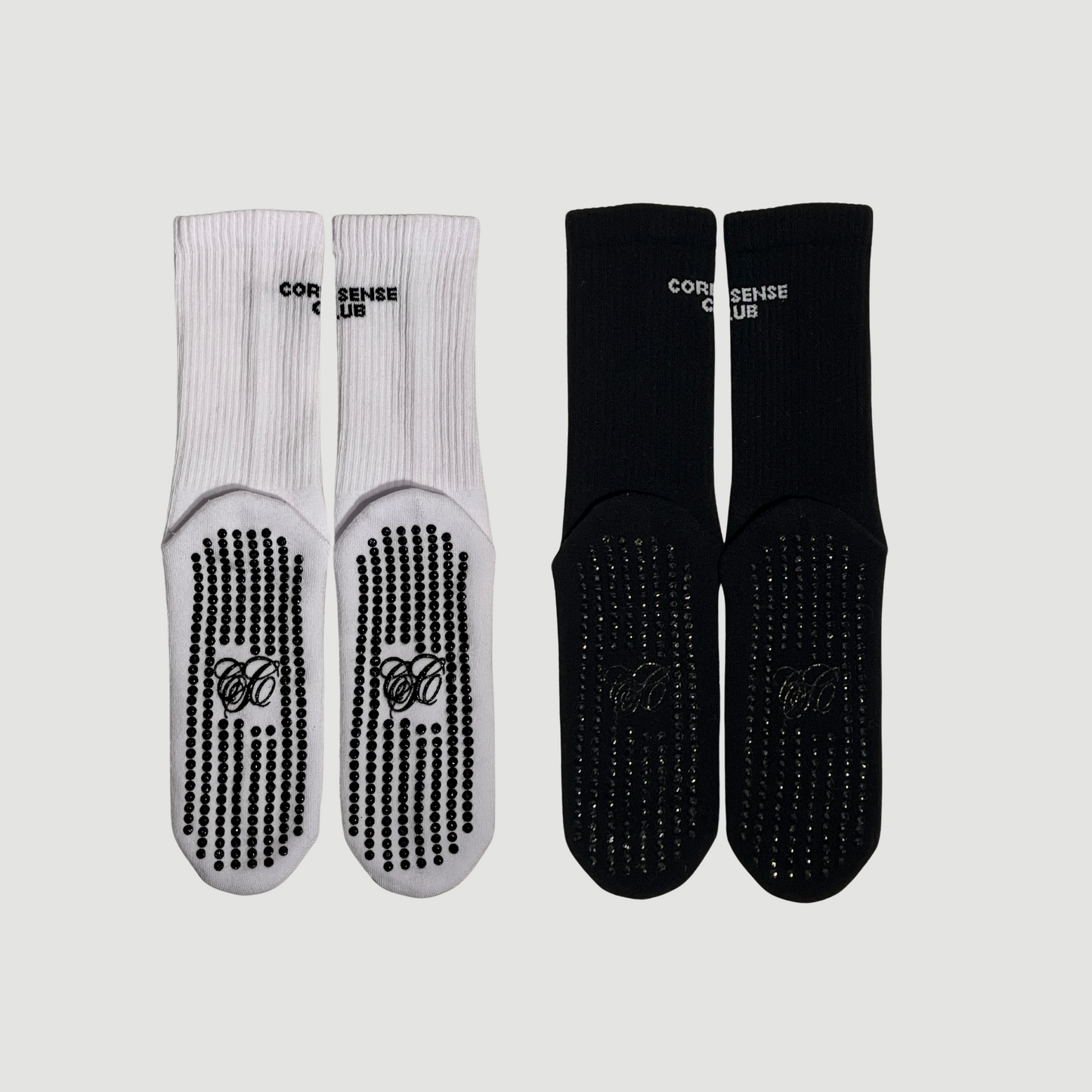 (Pre-Order) Core Sense Club Pilates Grip Socks Bundle – Black & White