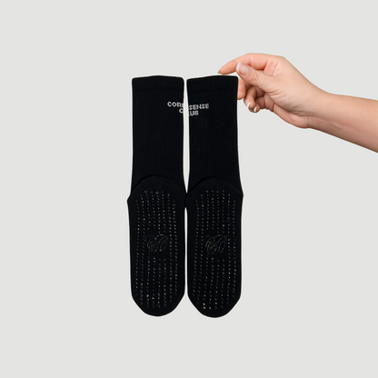 Pilates Grip Socken – Schwarz | Rutschfest & Stilvoll